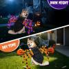 imageOurWarm Dog Halloween Costume for Large Dogs 64 LED Furry Giant Dog Spider Costume Funny Pet Halloween Costumes for Big XL Large Breed Pet Party Cosplay DecorOrange