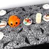 imageOurWarm Halloween Tablecloth Rectangular Polyester Lace Tablecloth Black Spider Web Tablecover for Scary Movie Nights Halloween Table Decorations 60 x 84 InchBlack