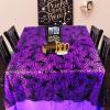 imageOurWarm Halloween Tablecloth Rectangular Polyester Lace Tablecloth Black Spider Web Tablecover for Scary Movie Nights Halloween Table Decorations 60 x 84 InchBlack