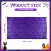 imageOurWarm Halloween Tablecloth Rectangular Polyester Lace Tablecloth Black Spider Web Tablecover for Scary Movie Nights Halloween Table Decorations 60 x 84 InchBlackpurple