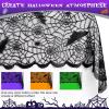 imageOurWarm Halloween Tablecloth Rectangular Polyester Lace Tablecloth Black Spider Web Tablecover for Scary Movie Nights Halloween Table Decorations 60 x 84 InchBlackpurple