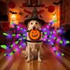 imageOurWarm Large Dog Halloween Costumes Furry Funny Dog Spider Costume with 64 LED Purple Lights Halloween Costumes for Large Dogs Pets Party Outfits Contest Clothes Cosplay Decor
