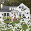 imageOurWarm 13FT Halloween Spider Web Decoration Outdoor Giant Stretchy Beef Netting Spider Webbing PreCut Gauze Cobwebs for Halloween Yard Party Haunted House Decor Outdoor