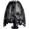 imageOurWarm 18 x 60 Inch Halloween Black Lace Lamp Shade Cover with Ribbon 3 in 1 Black Spider Lamp Shade Covers for Halloween Decorations