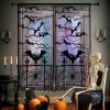 imageOurWarm 2Pcs Halloween Curtains 84 Inches Long Spider Web Bats Halloween Black Lace Door Curtains Halloween Kitchen Curtains Halloween Curtains for Living Room Halloween Window Decor 40 x 84 Inch