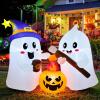imageOurWarm 5FT Inflatable Halloween Decorations Outdoor Halloween Blow Up Yard Decorations Ghosts Roasting with Builtin LED Lights Inflatable Ghost for Holiday Indoor Outdoor Garden Lawn Yard Decor