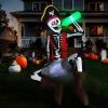 imageOurWarm 65FT Inflatables Outdoor Decorations Sitting Skeleton Pirate Fun Blow Up Yard Decorations with LED Lights for Yard Garden Cemetery Inflatable Halloween Decor