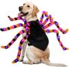 imageOurWarm Dog Halloween Costume for Large Dogs 64 LED Furry Giant Dog Spider Costume Funny Pet Halloween Costumes for Big XL Large Breed Pet Party Cosplay DecorOrange