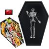 imageOurWarm Wood Halloween Charcuterie Board Black Coffin Serving Trays and Platters with Skeleton and Dipping Saucer Spooky Halloween Tray for Food Snack Candy Cheese Party Serving Dishes