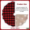 imageOurWarm Christmas Tree Skirt 36 Inch Buffalo Plaid Red Tree Skirt for 6ft Tree ampamp 4ft Tree Double Sided Burlap Tree Skirt Snowflake Xmas Tree Skirts for Pencil Tree Boho Rustic Farmhouse Decor