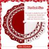 imageOurWarm Christmas Tree Skirt 60 Inch Knit Red Tree Skirt with Poinsettia Pattern Rustic DoubleSided Large Knitted Xmas Tree Skirt for Christmas Tree Indoor Holiday Party Christmas Decorations