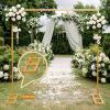 imageOurWarm 82 Ft Adjustable Wedding Backdrop Stand 2in1 Floor Arch ampamp OvertheTable Rod Gold Metal Square Background Frame Photo Backdrop Balloon Arch Stand for Birthday Party Baby Shower Decor