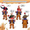 imageOurWarm Inflatable Christmas Costume Adult Cute Gingerbread Man Costume Blow up Christmas Costumes for WomenMen Convenient Gingerbread Inflatable Costumes for Xmas Cosplay Party