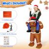 imageOurWarm Inflatable Christmas Costume Adult Cute Gingerbread Man Costume Blow up Christmas Costumes for WomenMen Convenient Gingerbread Inflatable Costumes for Xmas Cosplay Party