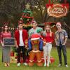 imageOurWarm Inflatable Christmas Costume Adult Cute Gingerbread Man Costume Blow up Christmas Costumes for WomenMen Convenient Gingerbread Inflatable Costumes for Xmas Cosplay Party