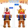 imageOurWarm Inflatable Christmas Costume Adult Cute Gingerbread Man Costume Blow up Christmas Costumes for WomenMen Convenient Gingerbread Inflatable Costumes for Xmas Cosplay Party