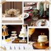 imageOurWarm Large Acrylic Wedding Table Numbers 120 Gold Printed Calligraphy Place Cards with Stand Hexagon Multifunctional Clear Acrylic Sign and Holder Ideal for Wedding Reception Events