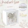 imageOurWarm PVC White Card Box for Wedding Reception Large Wedding Envelope Money Cards Box for Party with Heart Acrylic Window Flower Pattern Gift Card Holder for Graduation Birthday Baby Shower DecorWhite Heart Window