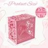 imageOurWarm Pink Wedding Card Box with Acrylic Window Elegant PVC Gift Card Box for Weddings Decorations for Reception Index Wedding Card Boxes for Reception Anniversary Bridal Shower Birthday Decor