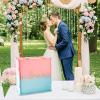 imageOurWarm Pink and Blue Wedding Card Box PVC Gift Card Box for Wedding Reception Decorations Money Gift Boxes with Gold Letters for Party Baby Shower Graduation Birthday Decorations