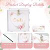 imageOurWarm Wedding Card Box with Lock PVC Gift Card Box for Party with Slot White Wedding Cards Boxes for Reception Weddings Money Box Envelope Box for Birthday Baby Shower Bridal Graduation Decor