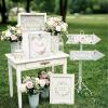 imageOurWarm Wedding Card Box with Lock PVC Gift Card Box for Party with Slot White Wedding Cards Boxes for Reception Weddings Money Box Envelope Box for Birthday Baby Shower Bridal Graduation Decor