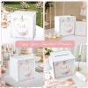 imageOurWarm Wedding Card Box with Lock PVC Gift Card Box for Party with Slot White Wedding Cards Boxes for Reception Weddings Money Box Envelope Box for Birthday Baby Shower Bridal Graduation Decor