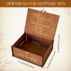 imageOurWarm Wedding Keepsake Box with Lock Large Wooden Memory Box for Keepsakes Wood Decorative Photo Storage Boxes with Lids Mr and Mrs Personalized Anniversary Engagement Gifts for Couples