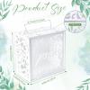 imageOurWarm White Wedding Card Box with Acrylic Windows PVC Gift Card Box for Wedding Reception Decorations Money Gift Honeymoon Fund Boxes for Party Reception Anniversary Bridal Baby Shower Decorations1White