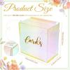 imageOurWarm White Wedding Card Box with Acrylic Windows PVC Gift Card Box for Wedding Reception Decorations Money Gift Honeymoon Fund Boxes for Party Reception Anniversary Bridal Baby Shower DecorationsColorful