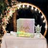 imageOurWarm White Wedding Card Box with Acrylic Windows PVC Gift Card Box for Wedding Reception Decorations Money Gift Honeymoon Fund Boxes for Party Reception Anniversary Bridal Baby Shower DecorationsColorful