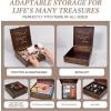 imageOurWarm Wooden Wedding Keepsake Box Mr Mrs Memory Box with Lids Wedding Engagement Gift Decorative Storage Boxes for Couples Newlyweds Bridal Shower VintageInspired Chasing for Special Memories