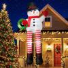 imageOurWarm 10FT Giant Christmas Inflatables Sitting Inflatable Snowman Christmas Decorations Outdoor with Builtin LED Lights Cute Christmas Blow up Yard Decorations for Xmas Roof Balcony Lawn Decor