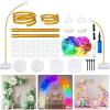 imageOurWarm Balloon Arch Kit with LED Lights 935FT ampamp 6FT Free Bending Half Balloon Arch Stand with Base Gold Backdrop Stand for Wedding Birthday Party Baby Shower Yard Lawn Graduation Decorations935FT  6FT Lighted Balloon Arch Kit