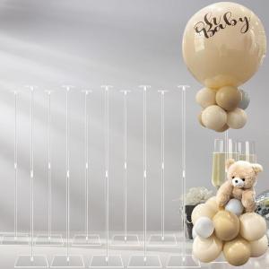imageOurWarm 10 Pack 315 Inch Balloon Stands for Table Clear Acrylic Balloon Sticks with Base for Table Centerpieces Balloons Stand Kit for Birthday Party Baby ampamp Bridal Shower Graduation Wedding Decor10 Pack