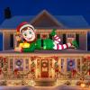 imageOurWarm 10FT Christmas Inflatable Outdoor Decoration Giant Elf Inflatable Outdoor Christmas Blow up Yard Decorations with LEDs Outdoor Christmas Inflatables for Outside Roof Lawn Holiday Xmas Decor10FT Elf Inflatable
