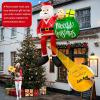 imageOurWarm 10FT Christmas Inflatable Outdoor Decoration Giant Elf Inflatable Outdoor Christmas Blow up Yard Decorations with LEDs Outdoor Christmas Inflatables for Outside Roof Lawn Holiday Xmas Decor8FT Santa Inflatable
