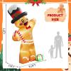 imageOurWarm 16FT Christmas Inflatable Outdoor Decoration Giant Sitting Gingerbread Inflatable Christmas Blow up Yard Decorations with LED Lights Gingerbread Outdoor Christmas Decorations Roof Yard Lawn12FT Gingerbread