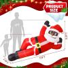 imageOurWarm 16FT Christmas Inflatable Outdoor Decoration Giant Sitting Gingerbread Inflatable Christmas Blow up Yard Decorations with LED Lights Gingerbread Outdoor Christmas Decorations Roof Yard Lawn10FT Santa