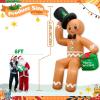 imageOurWarm 16FT Christmas Inflatable Outdoor Decoration Giant Sitting Gingerbread Inflatable Christmas Blow up Yard Decorations with LED Lights Gingerbread Outdoor Christmas Decorations Roof Yard Lawn16FT Roof Gingerbread