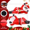 imageOurWarm 16FT Christmas Inflatable Outdoor Decoration Giant Sitting Gingerbread Inflatable Christmas Blow up Yard Decorations with LED Lights Gingerbread Outdoor Christmas Decorations Roof Yard Lawn10FT Santa