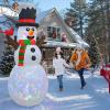imageOurWarm 16FT Christmas Inflatable Outdoor Decoration Giant Sitting Gingerbread Inflatable Christmas Blow up Yard Decorations with LED Lights Gingerbread Outdoor Christmas Decorations Roof Yard Lawn6FT Christmas Inflatable