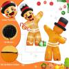 imageOurWarm 16FT Christmas Inflatable Outdoor Decoration Giant Sitting Gingerbread Inflatable Christmas Blow up Yard Decorations with LED Lights Gingerbread Outdoor Christmas Decorations Roof Yard Lawn12FT Gingerbread