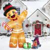 imageOurWarm 16FT Christmas Inflatable Outdoor Decoration Giant Sitting Gingerbread Inflatable Christmas Blow up Yard Decorations with LED Lights Gingerbread Outdoor Christmas Decorations Roof Yard Lawn12FT Gingerbread