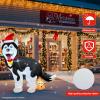 imageOurWarm 5 FT Christmas Inflatable Outdoor Decoration Funny Christmas Inflatables Husky Dog Pooping Christmas Blow Up Yard Decorations with LED Lights for Xmas Lawn Garden Party Christmas Decorations