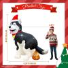 imageOurWarm 5 FT Christmas Inflatable Outdoor Decoration Funny Christmas Inflatables Husky Dog Pooping Christmas Blow Up Yard Decorations with LED Lights for Xmas Lawn Garden Party Christmas Decorations