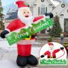 imageOurWarm 6 FT Christmas Inflatable Outdoor Decoration Inflatable Santa Claus Decor with Detachable Banner Christmas Blow Up Yard Decorations for Outdoor Indoor Garden Yard Lawn Xmas Decorations