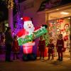 imageOurWarm 6 FT Christmas Inflatable Outdoor Decoration Inflatable Santa Claus Decor with Detachable Banner Christmas Blow Up Yard Decorations for Outdoor Indoor Garden Yard Lawn Xmas Decorations
