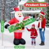 imageOurWarm 6 FT Christmas Inflatable Outdoor Decoration Inflatable Santa Claus Decor with Detachable Banner Christmas Blow Up Yard Decorations for Outdoor Indoor Garden Yard Lawn Xmas Decorations