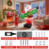 imageOurWarm 6 FT Christmas Inflatable Outdoor Decoration Inflatable Santa Claus Decor with Detachable Banner Christmas Blow Up Yard Decorations for Outdoor Indoor Garden Yard Lawn Xmas Decorations